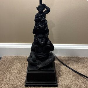 Black Monkey Sculpture Lamp
